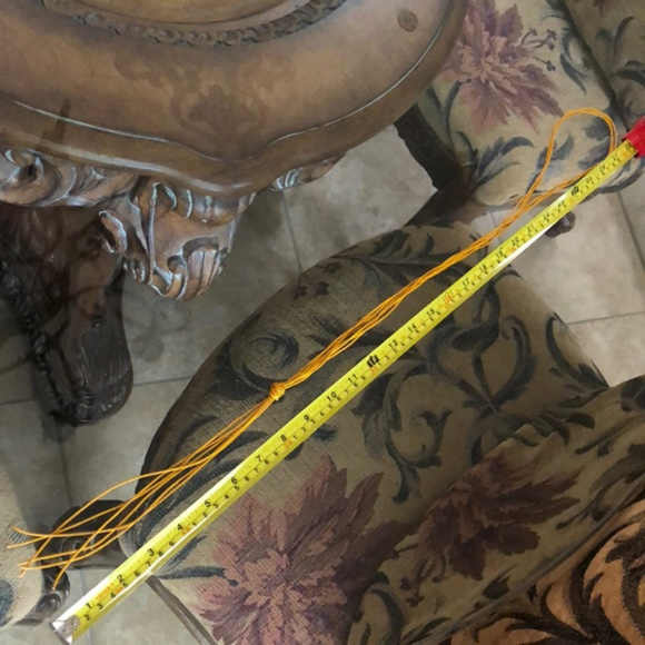 Long Yellow Loose Braided Leather Necklace - Picture 2 of 3